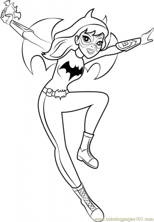 Bat Girl Coloring Page for Kids - Free DC Super Hero Girls Printable Coloring  Pages Online for Kids - ColoringPages101.com | Coloring Pages for Kids