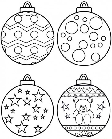 Baubles coloring pages