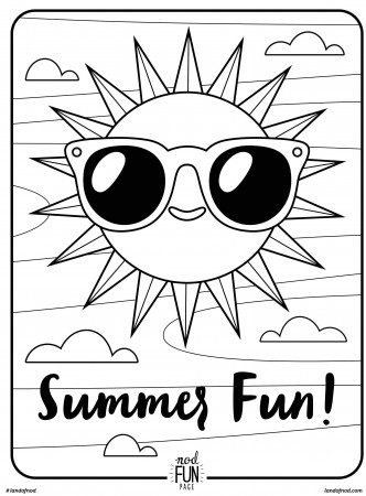 Free Printable Coloring Page: Summer Fun - Crate&Kids Blog