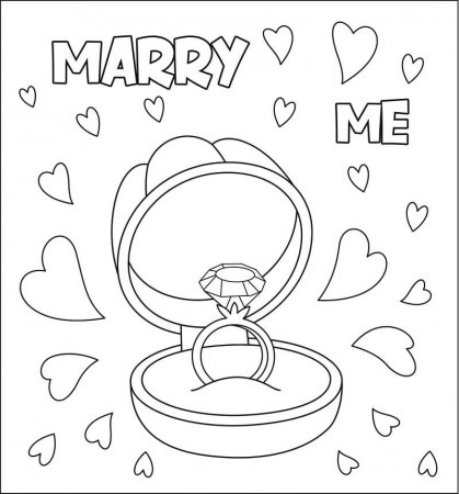 Marry Me Coloring Page - Free Printable Coloring Pages for Kids