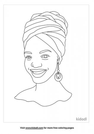 Black Woman Coloring Pages | Free People-and-celebrities Coloring Pages |  Kidadl