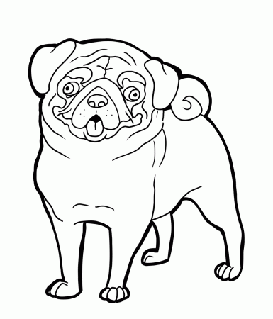 12 Pics of Pug Puppy Coloring Pages - Pug Dog Coloring Pages, Pug ...