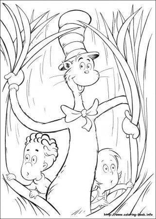 Cat In The Hat Colouring Pages | Coloring Page Ideas