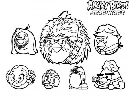 Angry Birds Star Wars Characters Coloring Pages : Batch Coloring