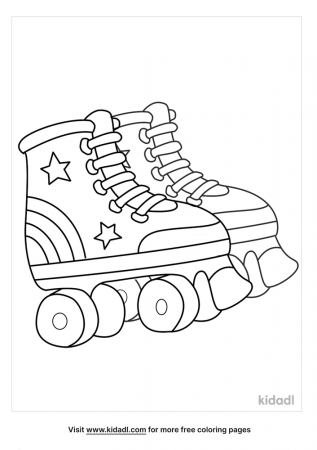 Retro Roller Skate Coloring Pages | Free Fashion & Beauty Coloring Pages |  Kidadl