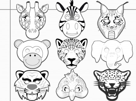 Kid In Tiger Mask Coloring Page - PeepsBurgh