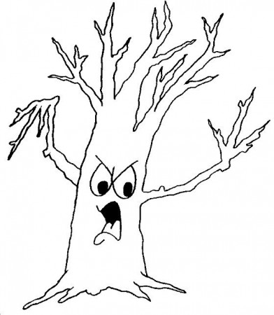 Halloween Tree Coloring Pages | Tree coloring page, Halloween trees, Coloring  pages
