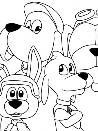 Characters from Go Dog Go Coloring Page - Free Printable Coloring Pages for  Kids