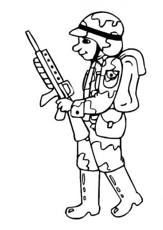 Coloring Pages | Army soldier community helper coloring pages