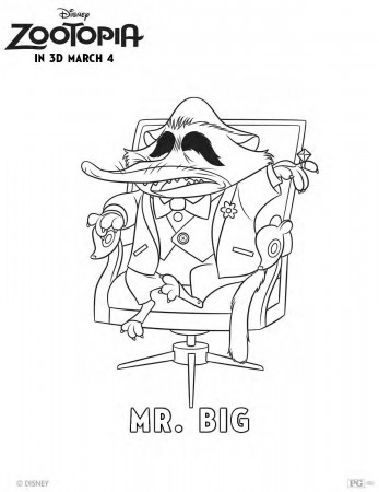 Mr. Big - Zootopia Coloring Page