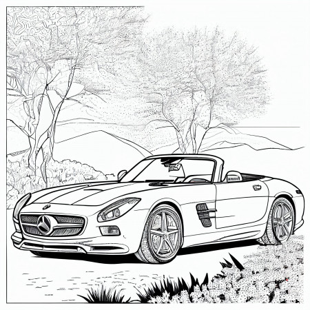 24 Mercedes Benz Coloring Pages for Kids and Adults Instant - Etsy