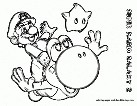 Printable Coloring Pages Wii Super Mario Galaxy Coloring Warner ...
