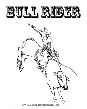 Bull Rider Coloring Pages To Print - Coloring Pages For All Ages
