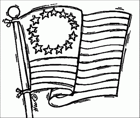 American Revolution Oldflag4c Coloring Page | Wecoloringpage