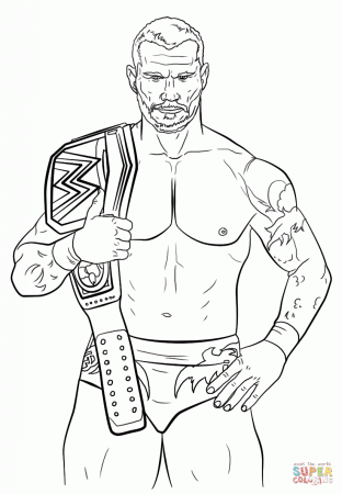 Randy Orton coloring page | Free Printable Coloring Pages