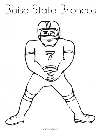 Boise State Broncos Coloring Page - Twisty Noodle