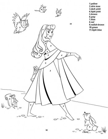 Disney Color By Number Pages - High Quality Coloring Pages