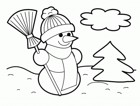Christmas Snowman Coloring Pages Printable Color - Colorine.net ...