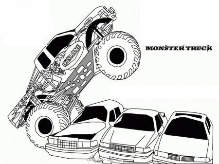 Printable Monster Truck Coloring Pages For Kids Amazing Coloring ...