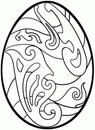 Easter Egg Printable - Coloring Pages for Kids and for Adults
