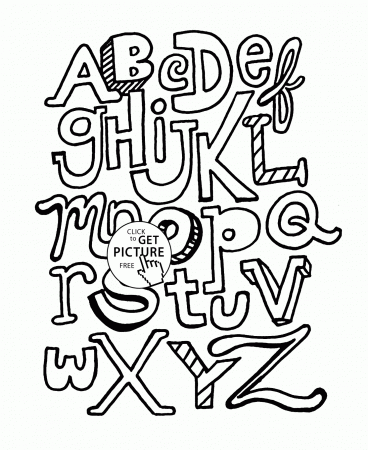 Alphabet coloring pages for kids, ABC Letters printables free ...