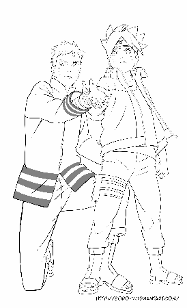 NARUTO with his son - LineART (PSD) by Zoro-7 on DeviantArt
