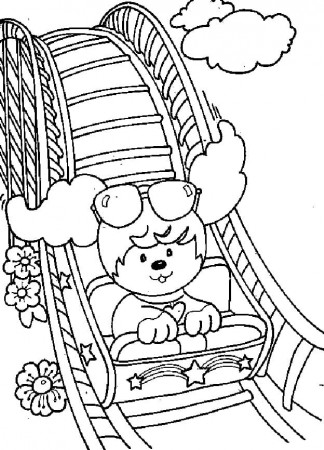 Print Roller Coaster Coloring Page - Free Printable Coloring Pages for Kids