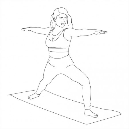 Coloring Pages - character in Yoga pose Vector character illustration.  3333257 Vector Art at Vecteezy