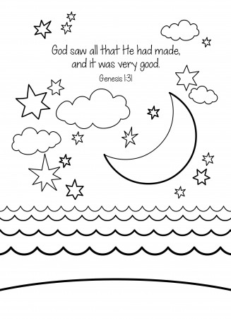 Free Bible Coloring Page Creation