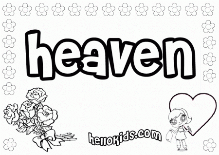 Heaven Coloring Page - Coloring Pages for Kids and for Adults