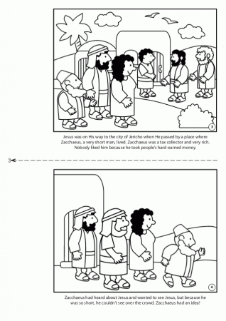 Zacchaeus Meets Coloring Pages - High Quality Coloring Pages