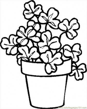 Awesome Printable Coloring Page Shamrock Plant Holidays St ...