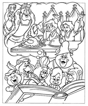Gummi Bears Coloring Pages | Bear coloring pages, Disney coloring pages,  Cartoon coloring pages