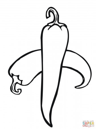 Chilli Pepper coloring page | Free Printable Coloring Pages