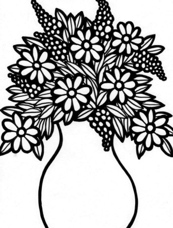 Print Flower Vase Coloring Pages or Download Flower Vase Coloring ...