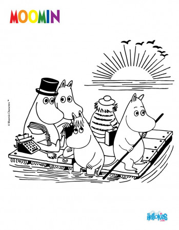 MOOMIN coloring pages - 8 free printables of cartoon characters to ...