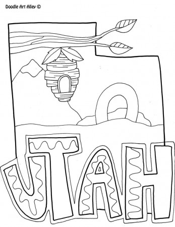 utah.jpg | Coloring pages, Doodle coloring, Coloring books