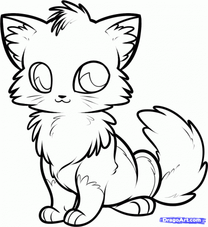 Draw Anime Fox Drago Coloring Page | Cute fox drawing, Fox coloring page,  Cute animal drawings