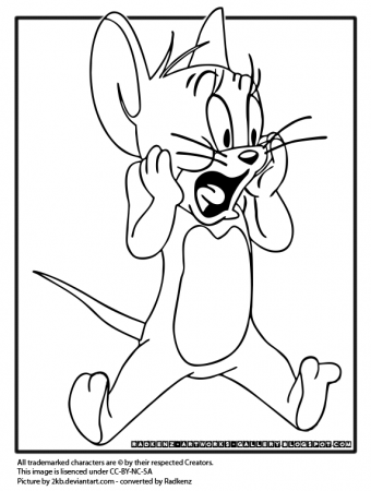 Radkenz Artworks Gallery: Jerry Screaming coloring page