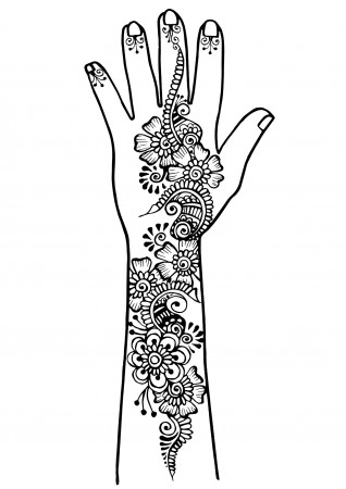 Arm and hand tattoo 1 - Tattoos Adult Coloring Pages