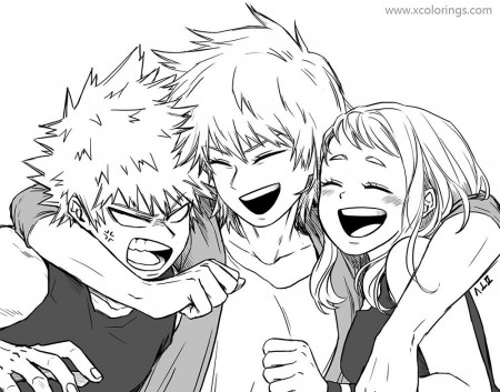 My Hero Academia Coloring Pages Classmates - XColorings.com