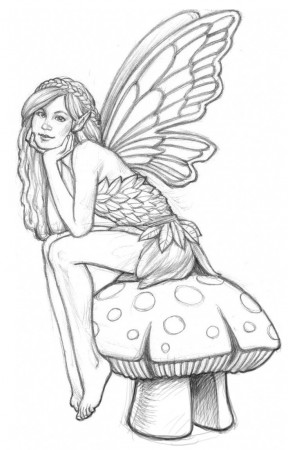 Printable For Adults Fairies - Coloring Pages for Kids and for Adults