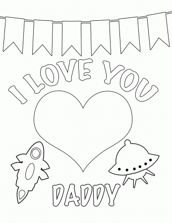 Happy Birthday Daddy Coloring Pages Printable - Coloring Page