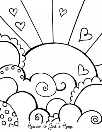 10 Pics of God In Heaven Coloring Pages - Heaven Sunday School ...