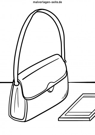 Great coloring page handbag | Free coloring pages