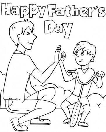 Happy father's day printable greeting card - Topcoloringpages.net