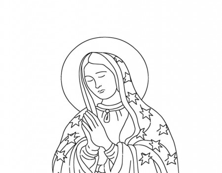 Dibujos Para Colorear De La Virgen Guadalupe Sketch Coloring Page