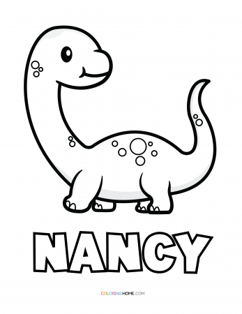 Nancy dinosaur coloring page