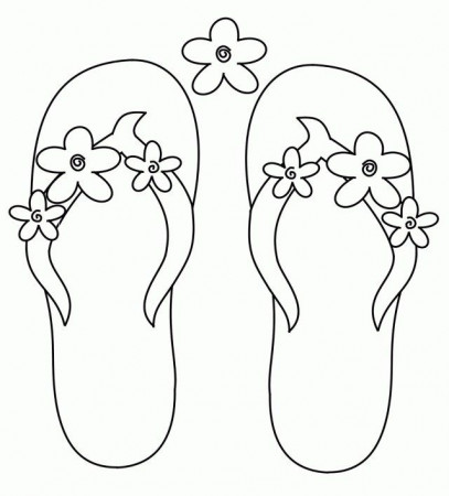 Wonderful Photo of Flip Flop Coloring Pages - entitlementtrap.com | Summer coloring  pages, Coloring pages, Beach coloring pages