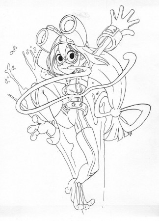 Tsuyu Asui Coloring Page - Free Printable Coloring Pages for Kids